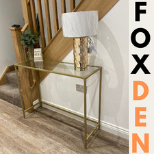 Modern Slim Gold Console Table