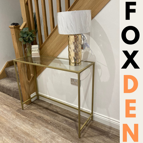 Modern slim gold console - gold,