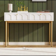 White and Gold Console Table