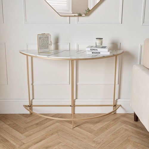 Marble console table bed side - console,