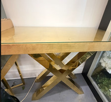 Gold Console Table With Glass
