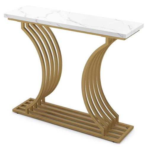 Costway gold entryway table - gold,