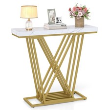 COSTWAY Gold Console Table