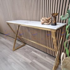 Luxury Zion Gold Console Table