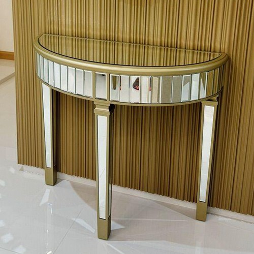 Gold tone mirrored console - gold,