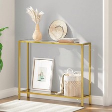 Gold Tempered Glass Console