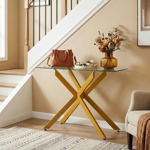 Glass console table 115cm - glass,