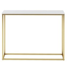 White & Gold Wooden Console