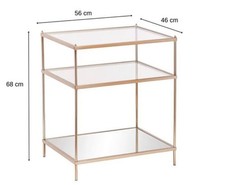 3-Tier Gold Console Table Sofa