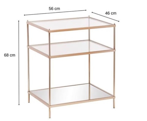 Tier gold console table - 3-tier, sofa