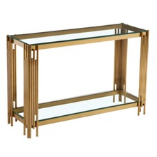 Console Table Gold Finish